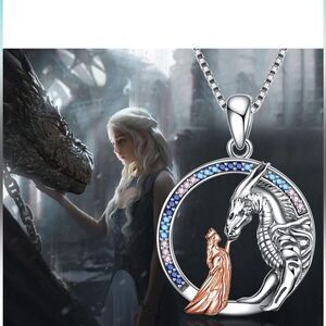 18k Game of Thrones Daenerys Targaryen Dragon Necklace